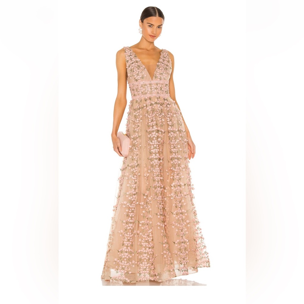 Bronx and Banco  Megan Maxi Dress in rose